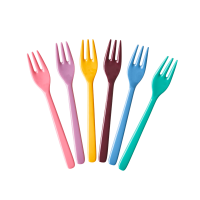 Set of 6 Melamine Forks Dance Out Colours Rice DK